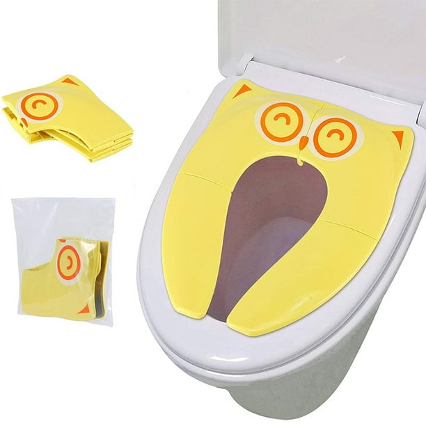 Upgrade Folding Large Non Slip Pads Travel Portable Reusable Toilet Potty Training Seat Covers Liners with Carry Bag for Babies Toddlers and Kids